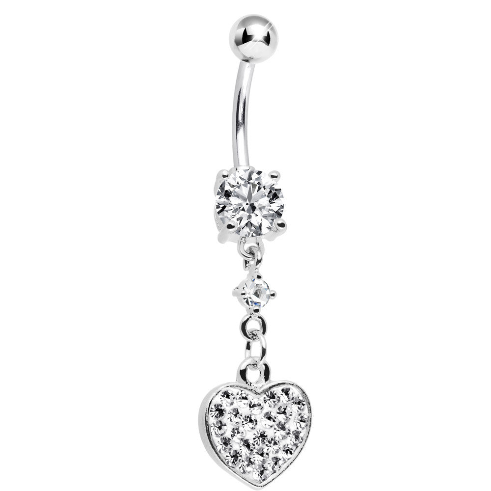BodyCandy Crystalline Gem Ravishing Heart Belly Ring — main product shot