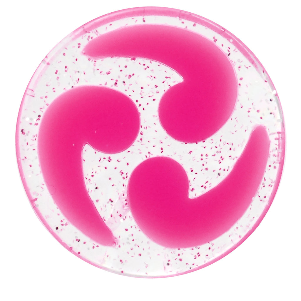 BodyCandy 18mm Pink Quotation Symbol Saddle Plug — detail close-up