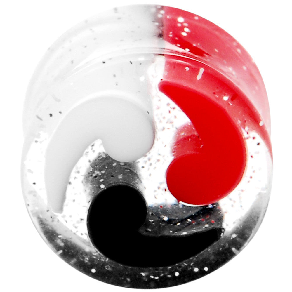 BodyCandy 5/8 Black Red White Quotation Symbol Saddle Plug — main product shot