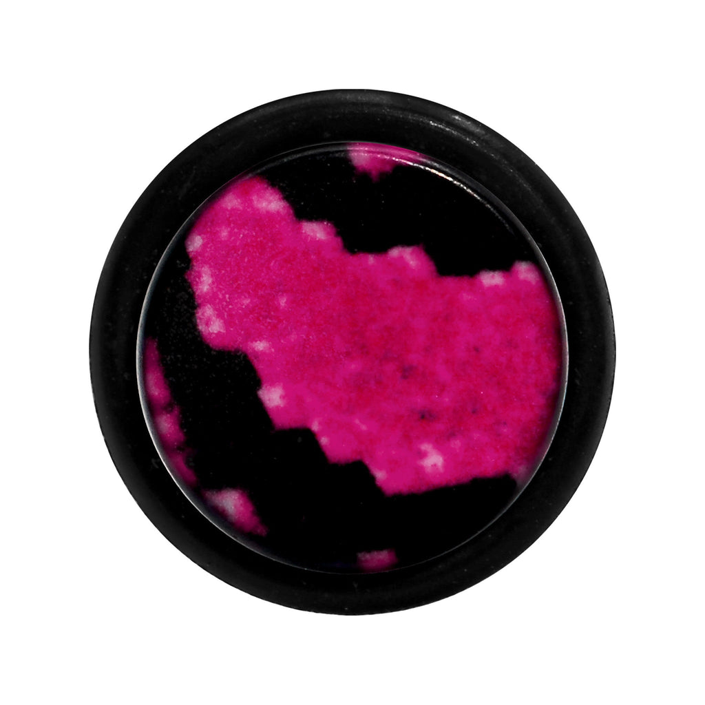 BodyCandy 2G Pink Snake Skin Acrylic Taper — detail close-up