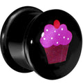 BodyCandy 9/16 Acrylic Single Flare Cherry Cupcake Plug — main product shot