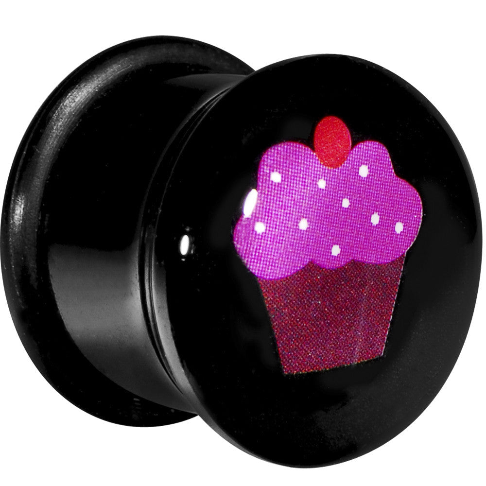 BodyCandy 9/16 Acrylic Single Flare Cherry Cupcake Plug — main product shot