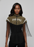 L'Jai Amor Bronze Touchdown Cape — main product shot