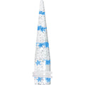BodyCandy 00G Clear Acrylic Glitter Blue Star Confetti Taper — main product shot