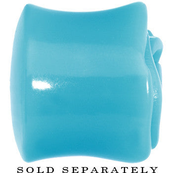 BodyCandy 7/8 Blue Rose Flower Acrylic Saddle Plug — lifestyle context