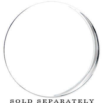 BodyCandy 36mm Clear Black Acrylic Mirror Split Saddle Plug — detail close-up