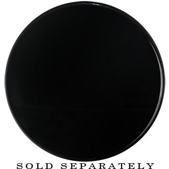BodyCandy 40mm Clear Black Acrylic Mirror Split Saddle Plug — side view
