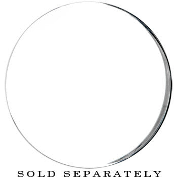 BodyCandy 44mm Clear White Acrylic Mirror Split Saddle Plug — detail close-up