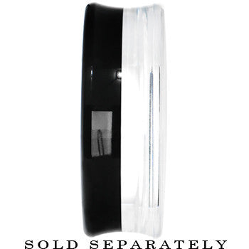 BodyCandy 46mm Clear Black Acrylic Mirror Split Saddle Plug — lifestyle context