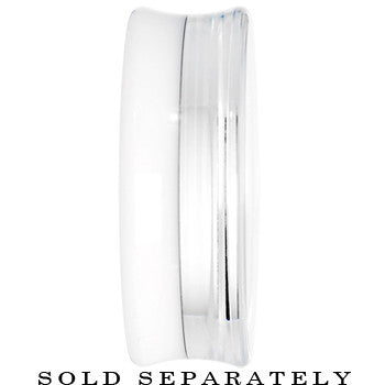 BodyCandy 48mm Clear White Acrylic Mirror Split Saddle Plug — lifestyle context