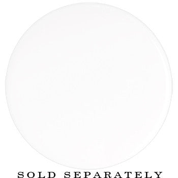 BodyCandy 2 Clear White Acrylic Mirror Split Saddle Plug — side view