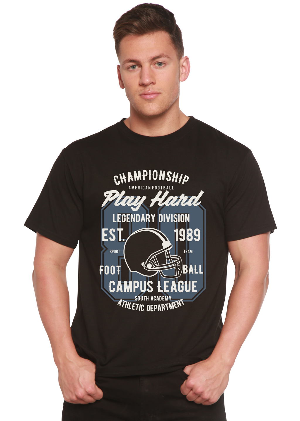 Spun Bamboo Play Hard Spun Bamboo® Men's Bamboo Viscose/Organic Cotton Short Sleeve Graphic T-Shirt — main product shot