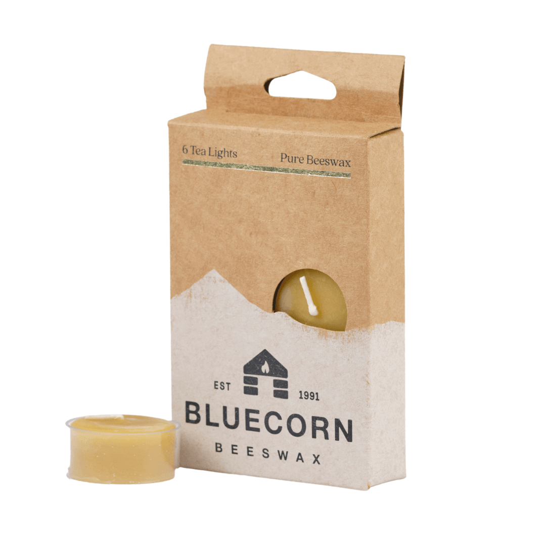 Bluecorn Candles Pure Beeswax Tea Light Candles — lifestyle context