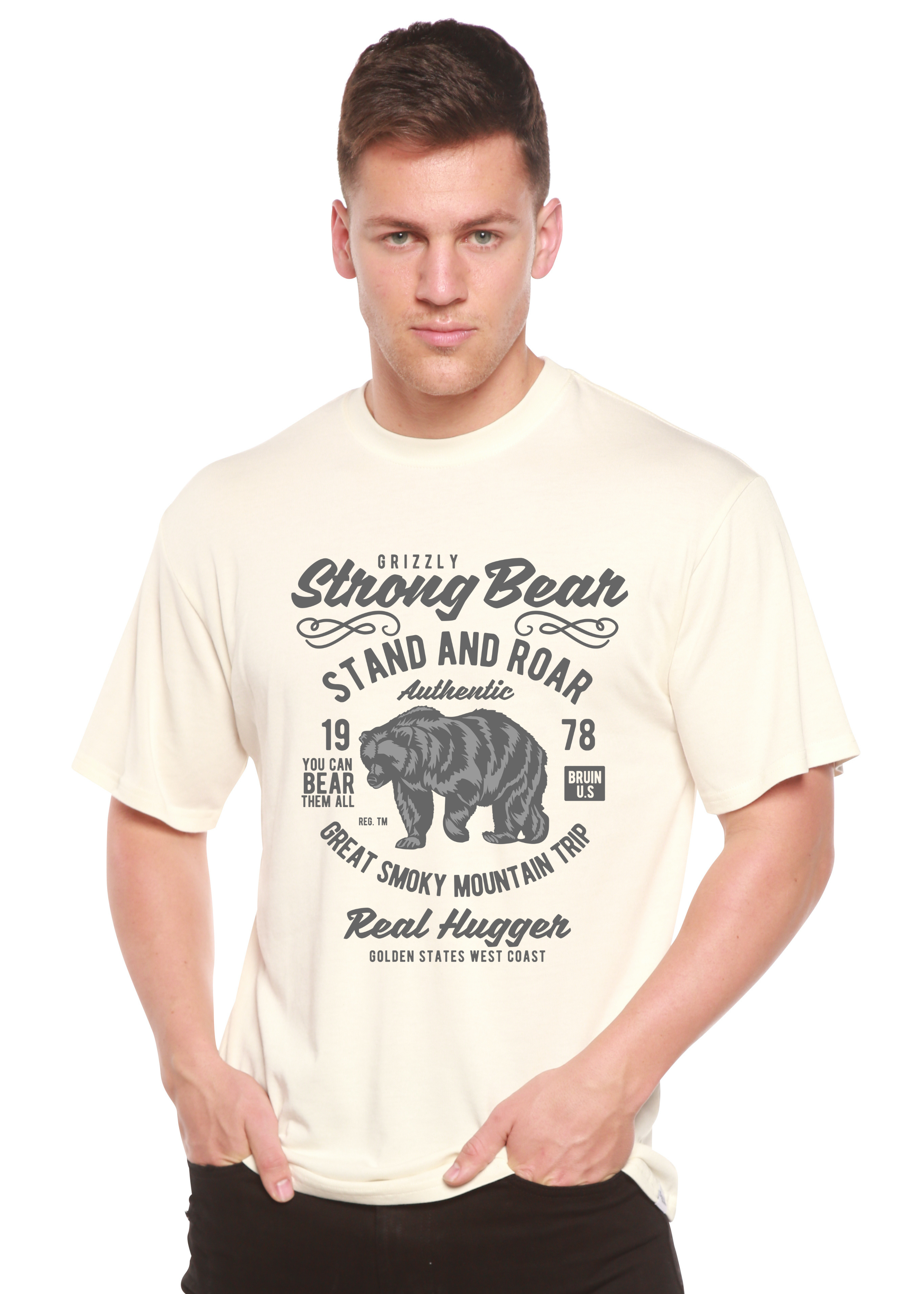 Spun Bamboo Strong Bear Spun Bamboo® Men's Bamboo Viscose/Organic Cotton Short Sleeve Graphic T-Shirt — main product shot