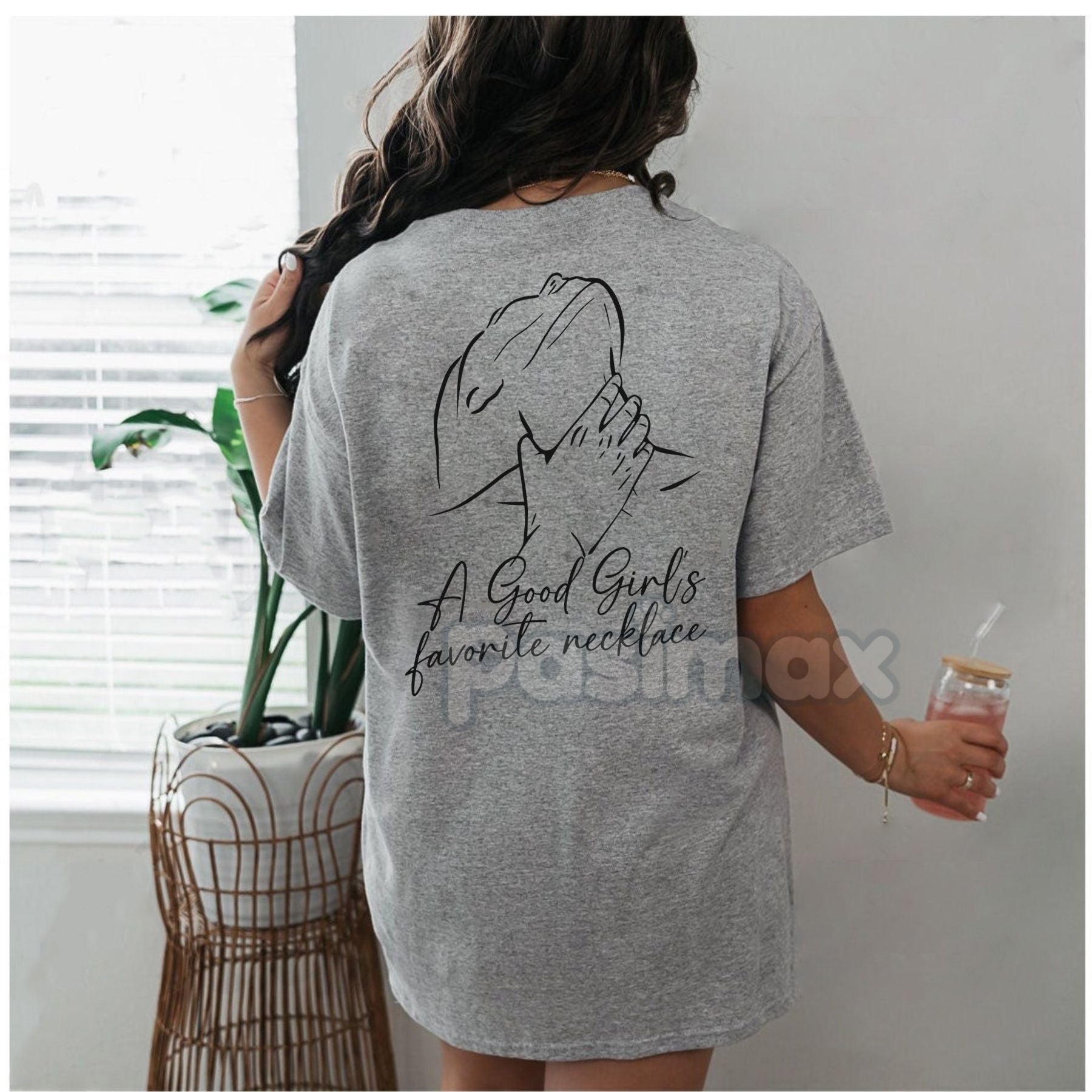 Pasimax "A Good Girl's Favorite Necklace" T-Shirt — lifestyle context