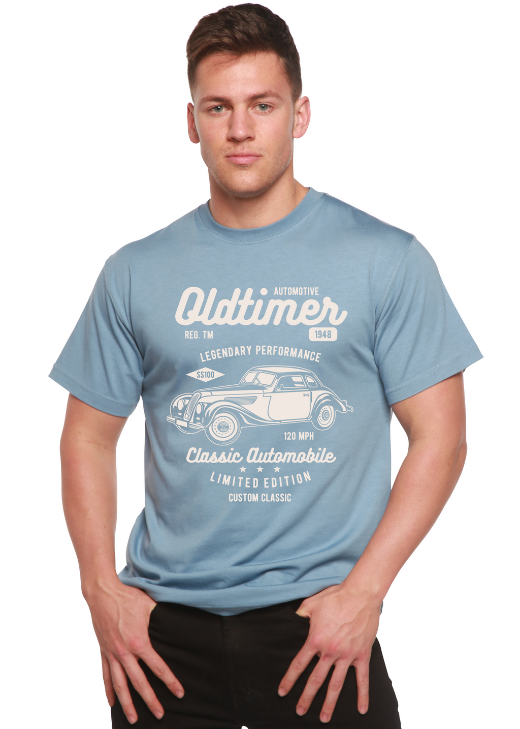 Spun Bamboo Oldtimer Spun Bamboo® Men's Bamboo Viscose/Organic Cotton Short Sleeve Graphic T-Shirt — alternative angle