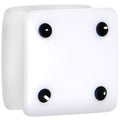 BodyCandy 18mm White Acrylic Square Dice Saddle Plug — main product shot