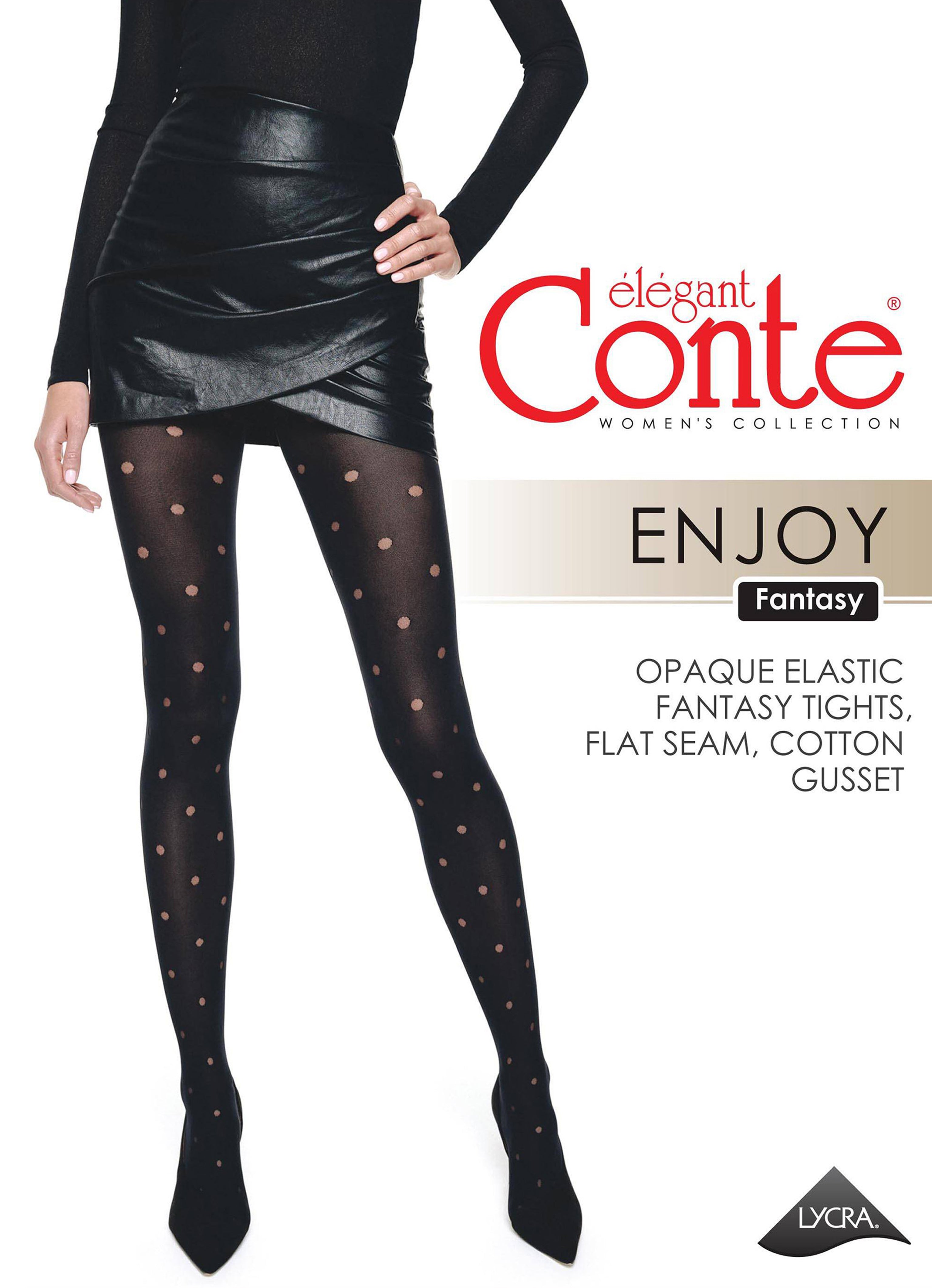 TheRanok.com Fantasy Tights Conte Enjoy - Sheer Polka Dots — product on model