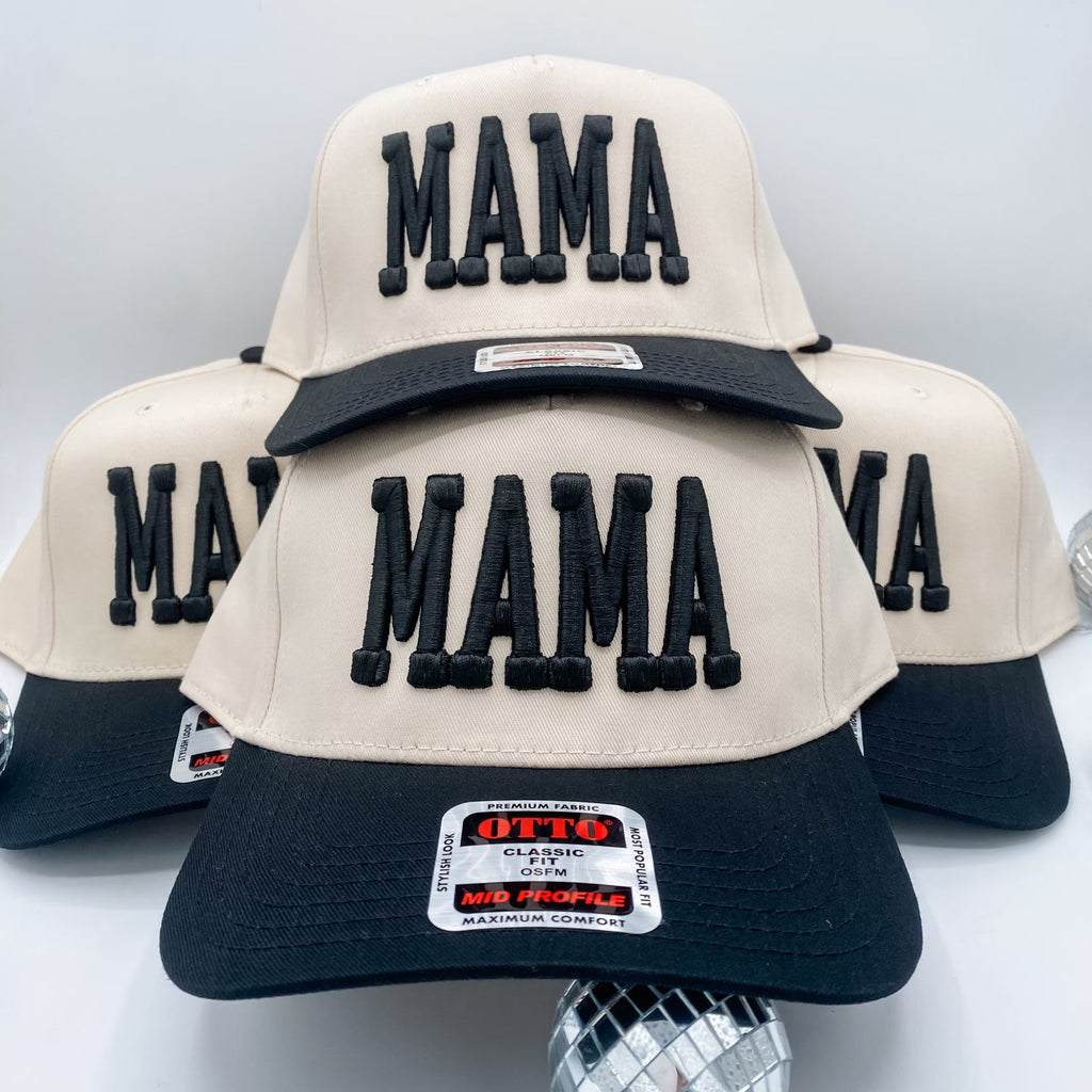 Coco & Rho Mama Puff black + Cream - Trucker Hat — main product shot