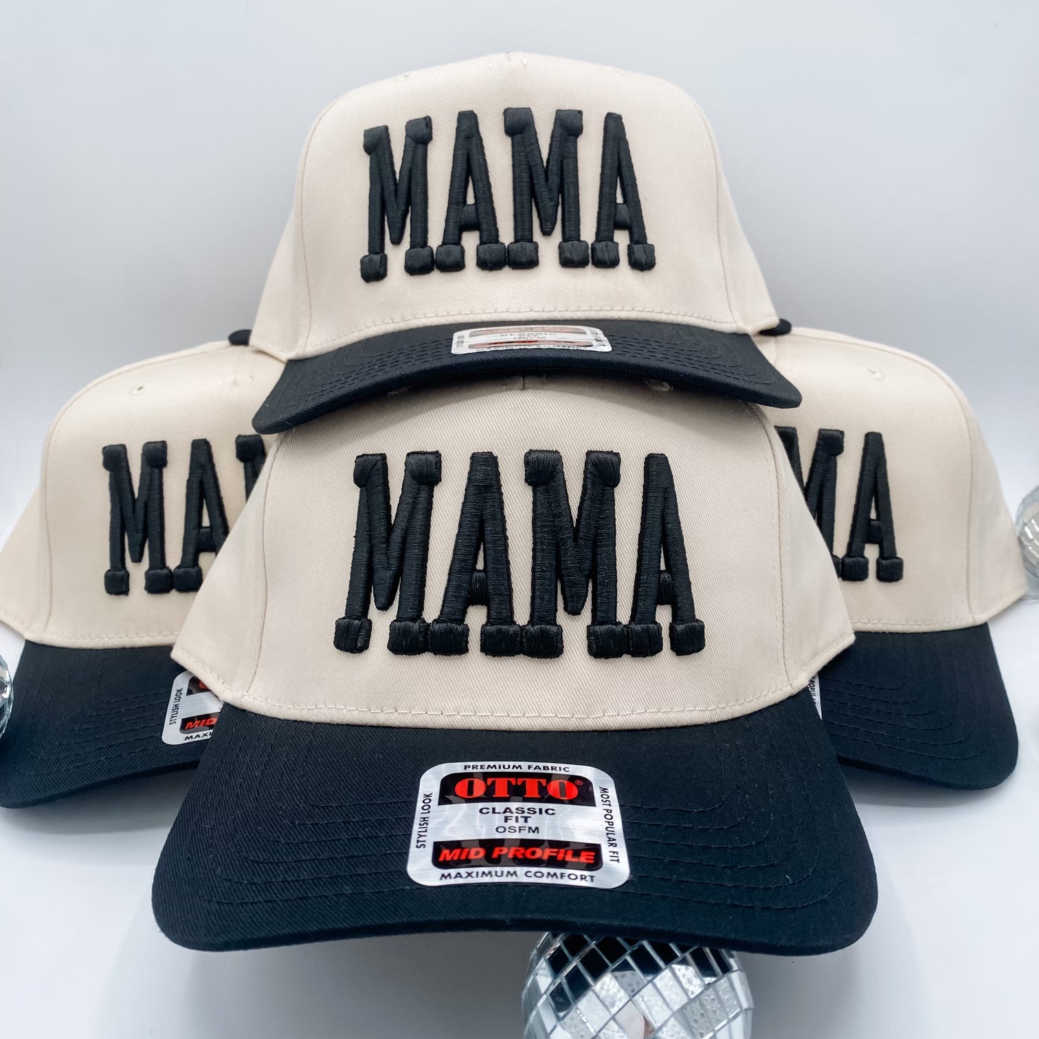 Coco & Rho Mama Puff black + Cream - Trucker Hat — main product shot