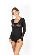 tittimitti Mare Luxury Merino Wool Blend Women's Lace -Trimmed Long Sleeved Top (S - XL). Proudly Made in Italy (419) — produ