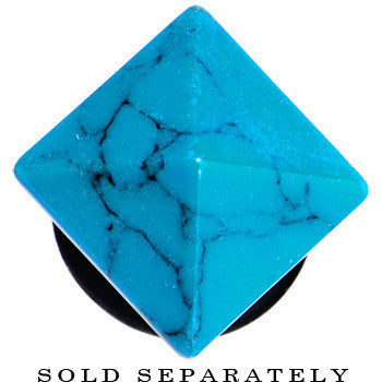 BodyCandy 9/16 Turquoise Semi Precious Stone Pyramid Top Plug — lifestyle context