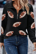 Pretty Little Patriot Pretty Little Patriot Football Quarter Zip — main product shot