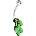 BodyCandy Green Gem and Fruit on the Vine Belly Ring — main product shot