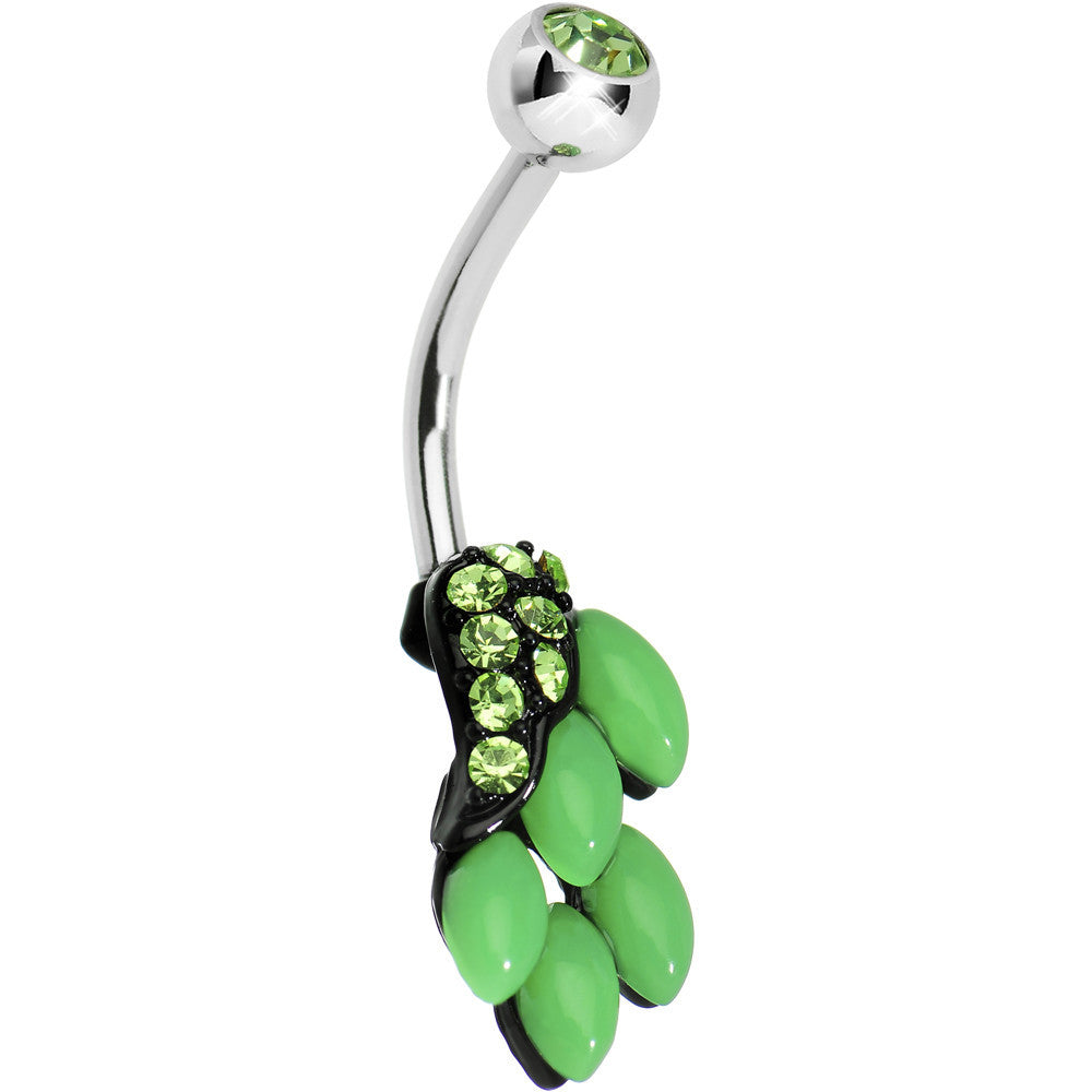 BodyCandy Green Gem and Fruit on the Vine Belly Ring — main product shot