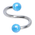 BodyCandy 16G 5/16 Iridescent Light Blue Acrylic Ball Spiral Twister Ring — main product shot