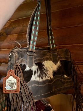 Large Shoulder Bag - Genuine Leather - Conceal Carry