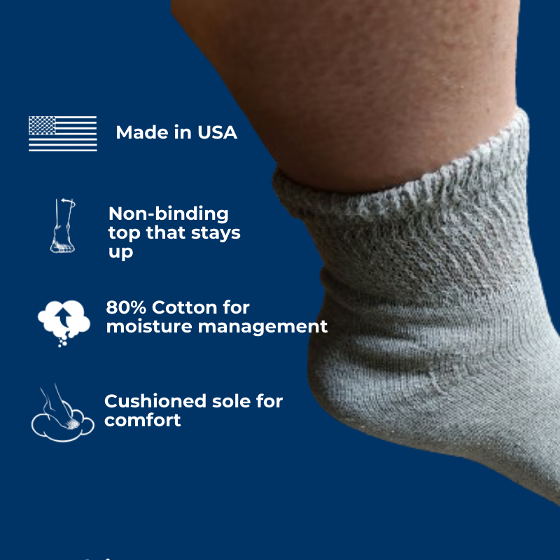 DSC Men's Cotton Diabetic Ankle Socks (6 Pair) — packaging