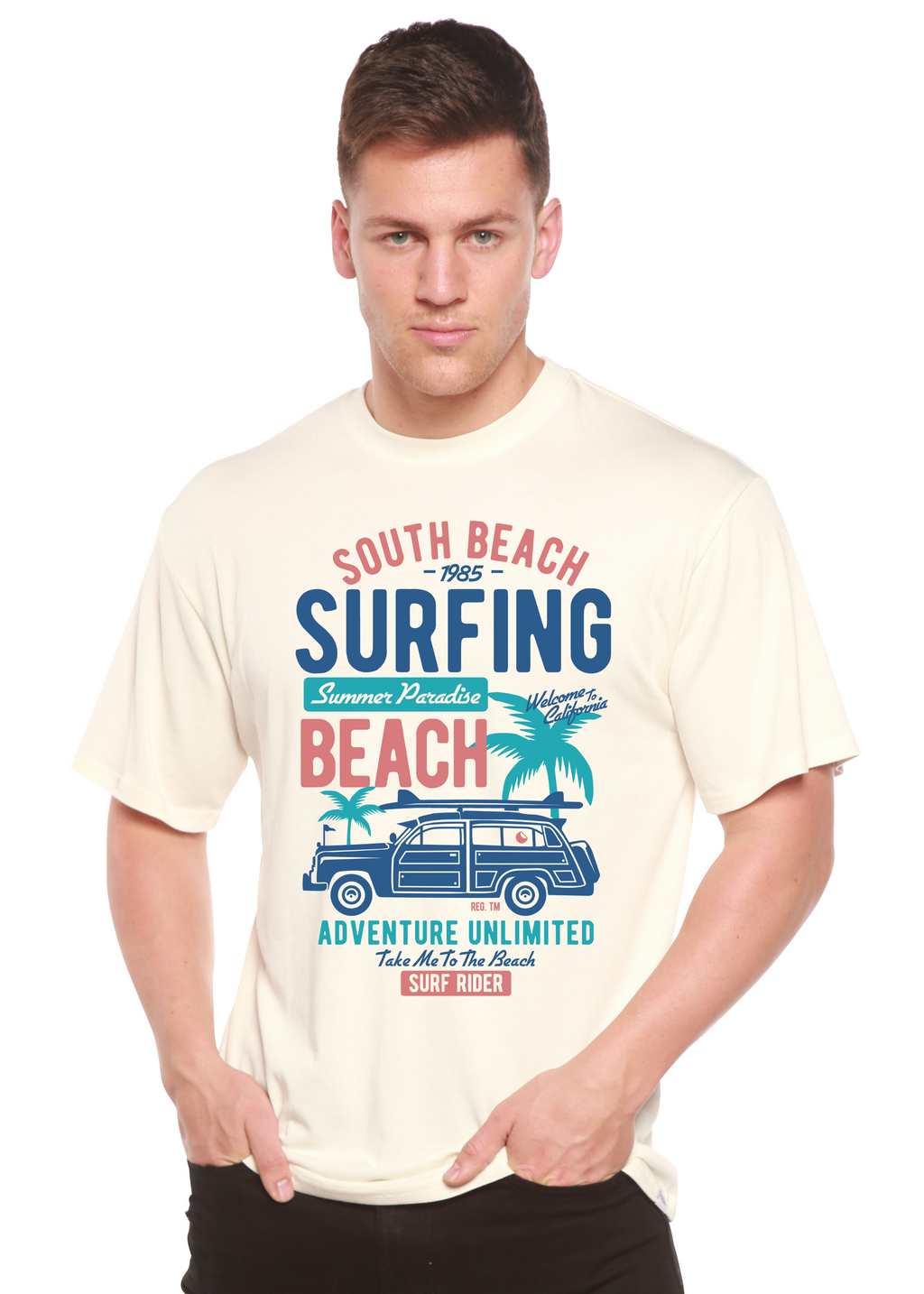 Spun Bamboo South Beach Spun Bamboo® Men's Bamboo Viscose/Organic Cotton Short Sleeve Graphic T-Shirt — main product shot