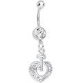BodyCandy Crystalline Gem Your Heart Has the Key Dangle Belly Ring — main product shot