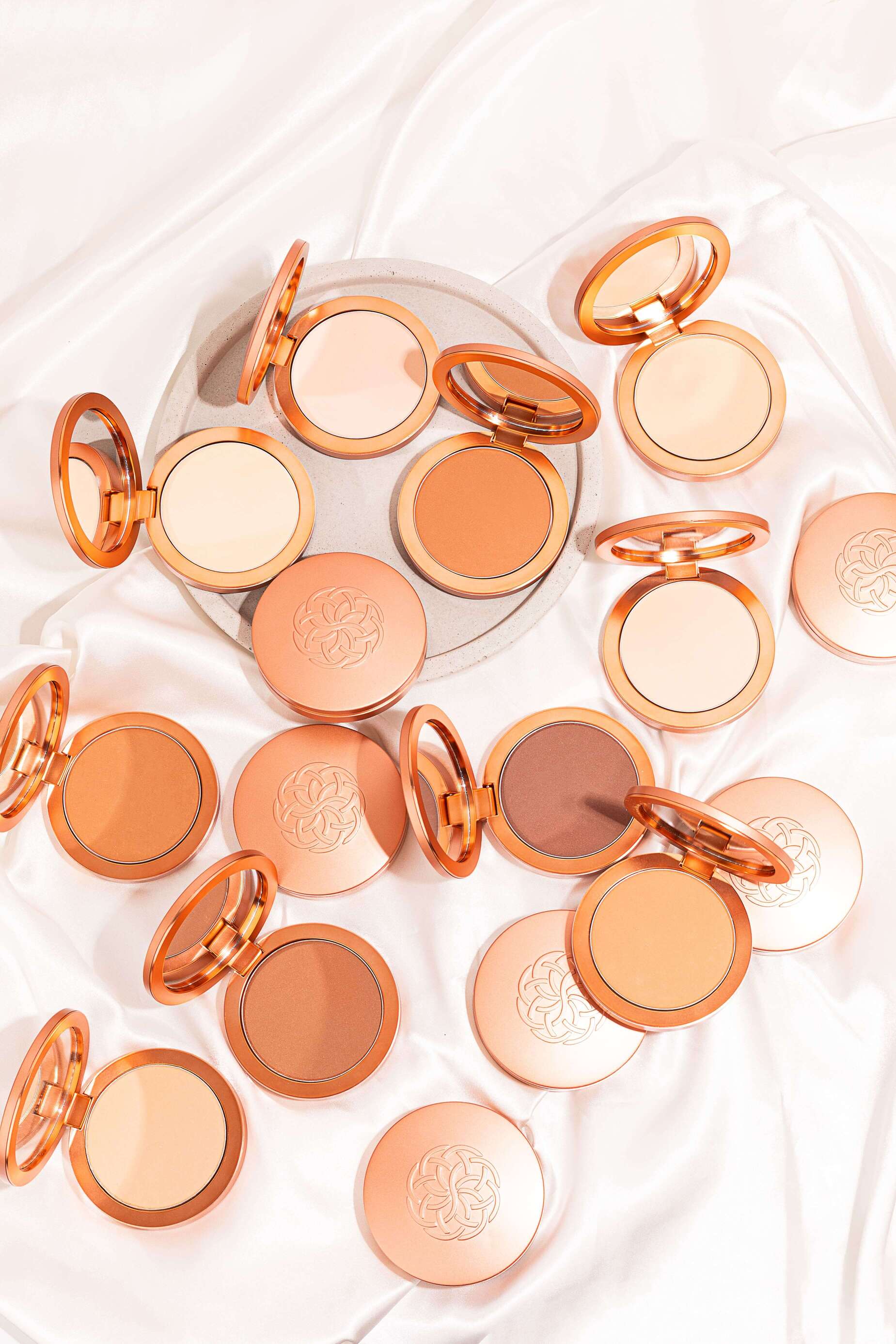YENSA Super Serum Silk Matte Powder Peptide Foundation — product on model