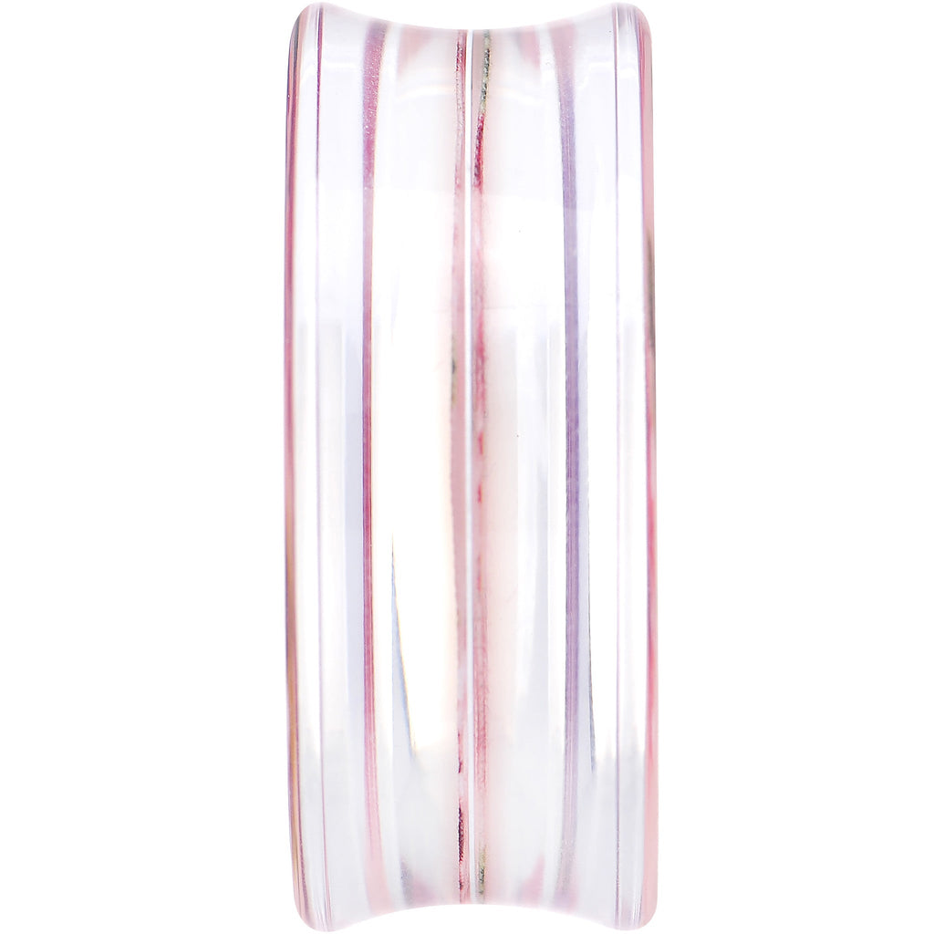 BodyCandy 34mm Acrylic Pink Grandma's Wallpaper Flowered Saddle Plug — lifestyle context