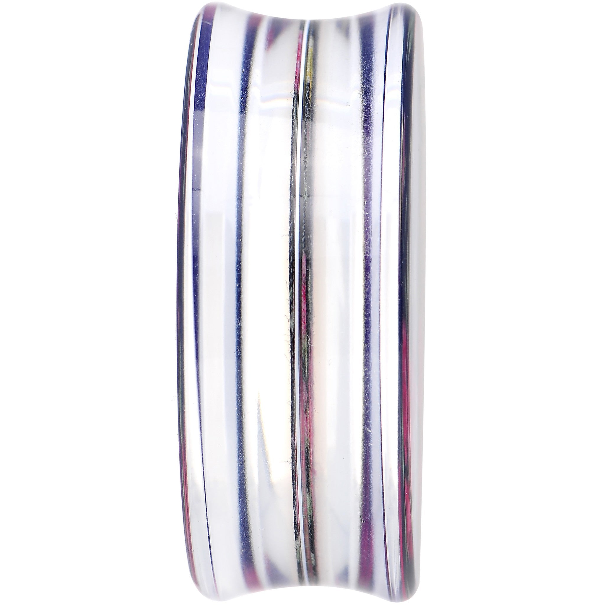 BodyCandy 36mm Acrylic Black Multicolored Old Fashioned Flowers Saddle Plug — lifestyle context
