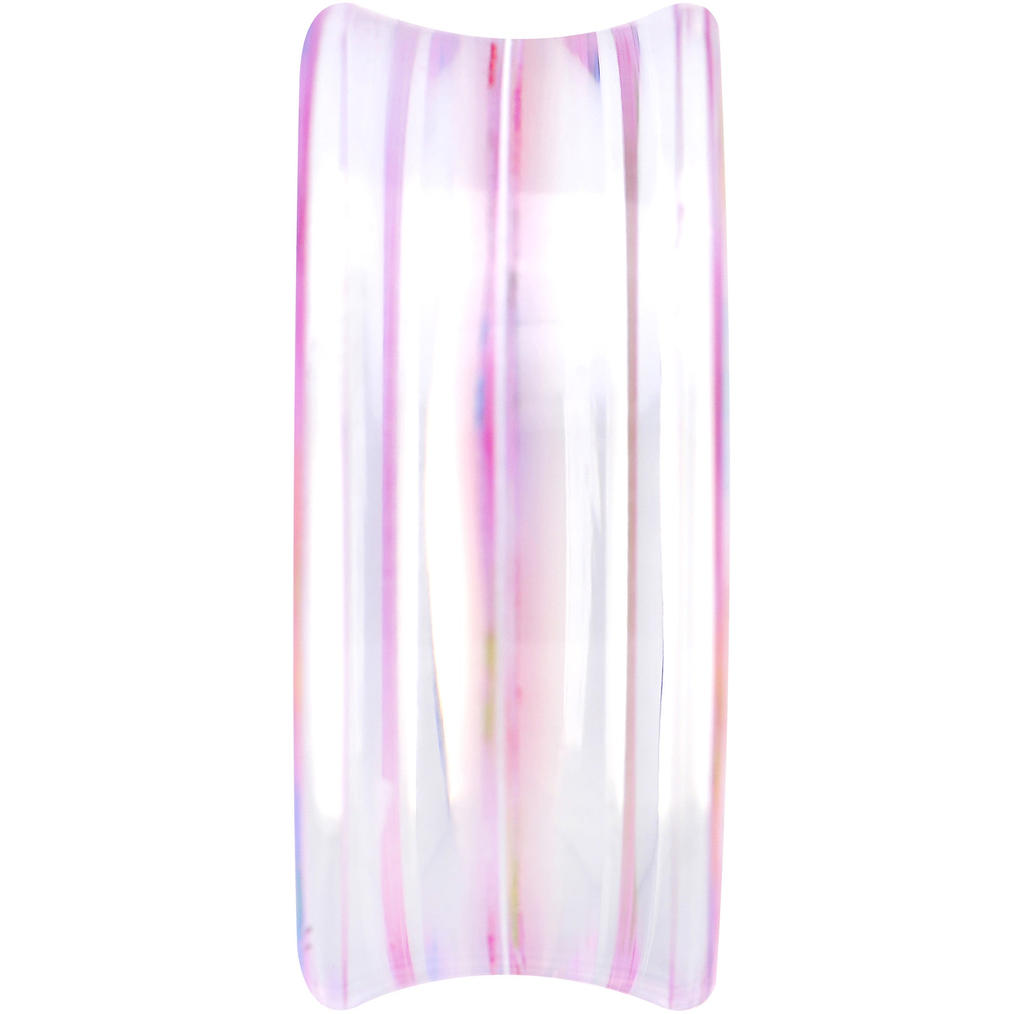 BodyCandy 38mm Acrylic Pink Multicolored Flower Power Saddle Plug — lifestyle context