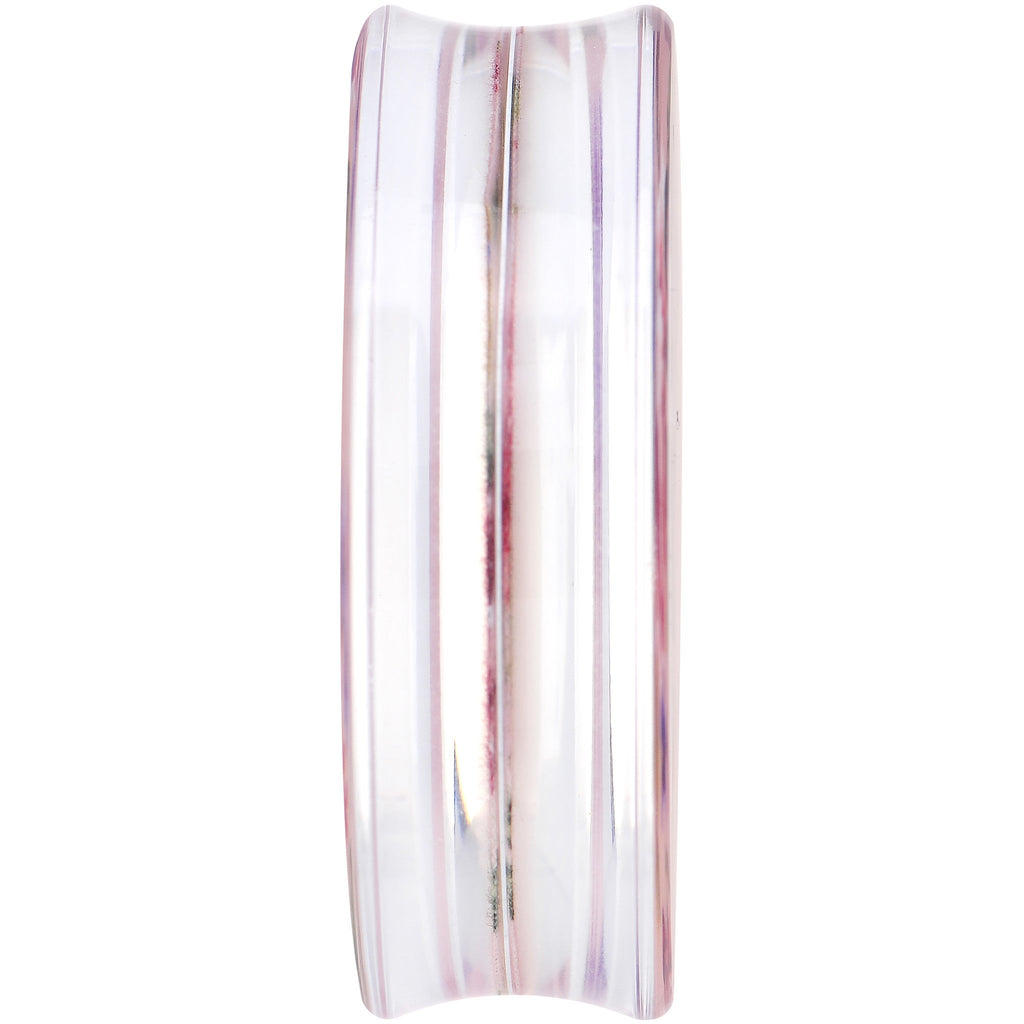 BodyCandy 48mm Acrylic Pink Grandma's Wallpaper Flowered Saddle Plug — lifestyle context