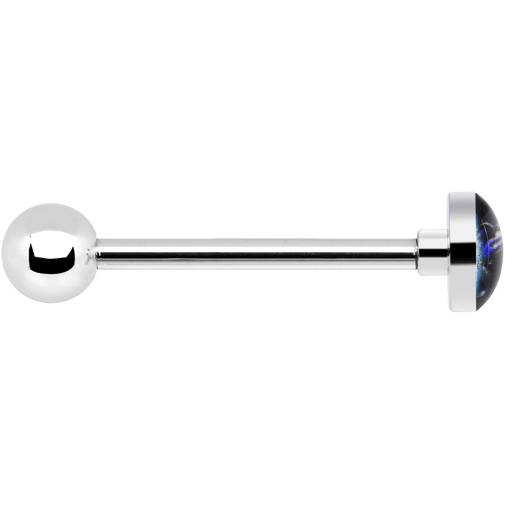 BodyCandy Officially Licensed NFL Baltimore Ravens Barbell Tongue Ring — detail close-up