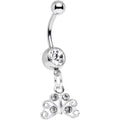 BodyCandy Clear Gem Pretty Petite Butterfly Dangle Belly Ring — main product shot