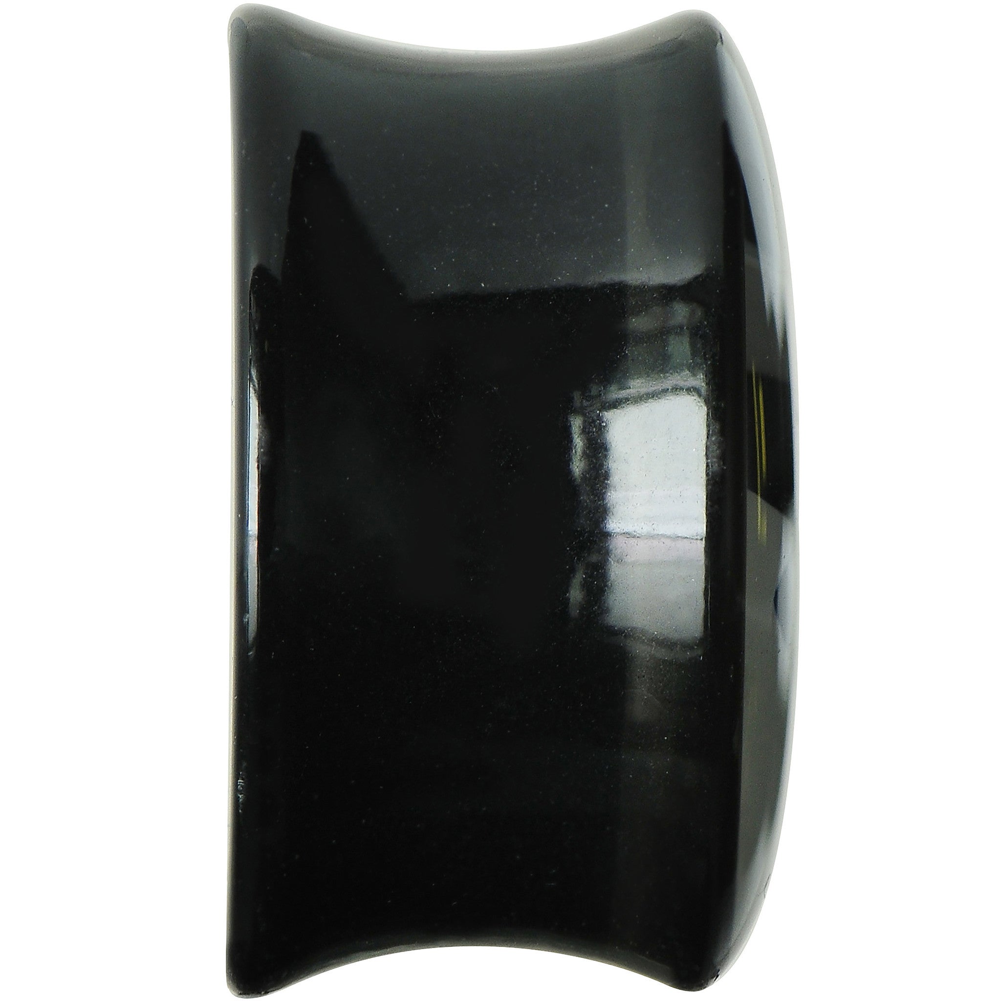 BodyCandy 18mm Black Acrylic Drop the White Anchor Saddle Plug — lifestyle context