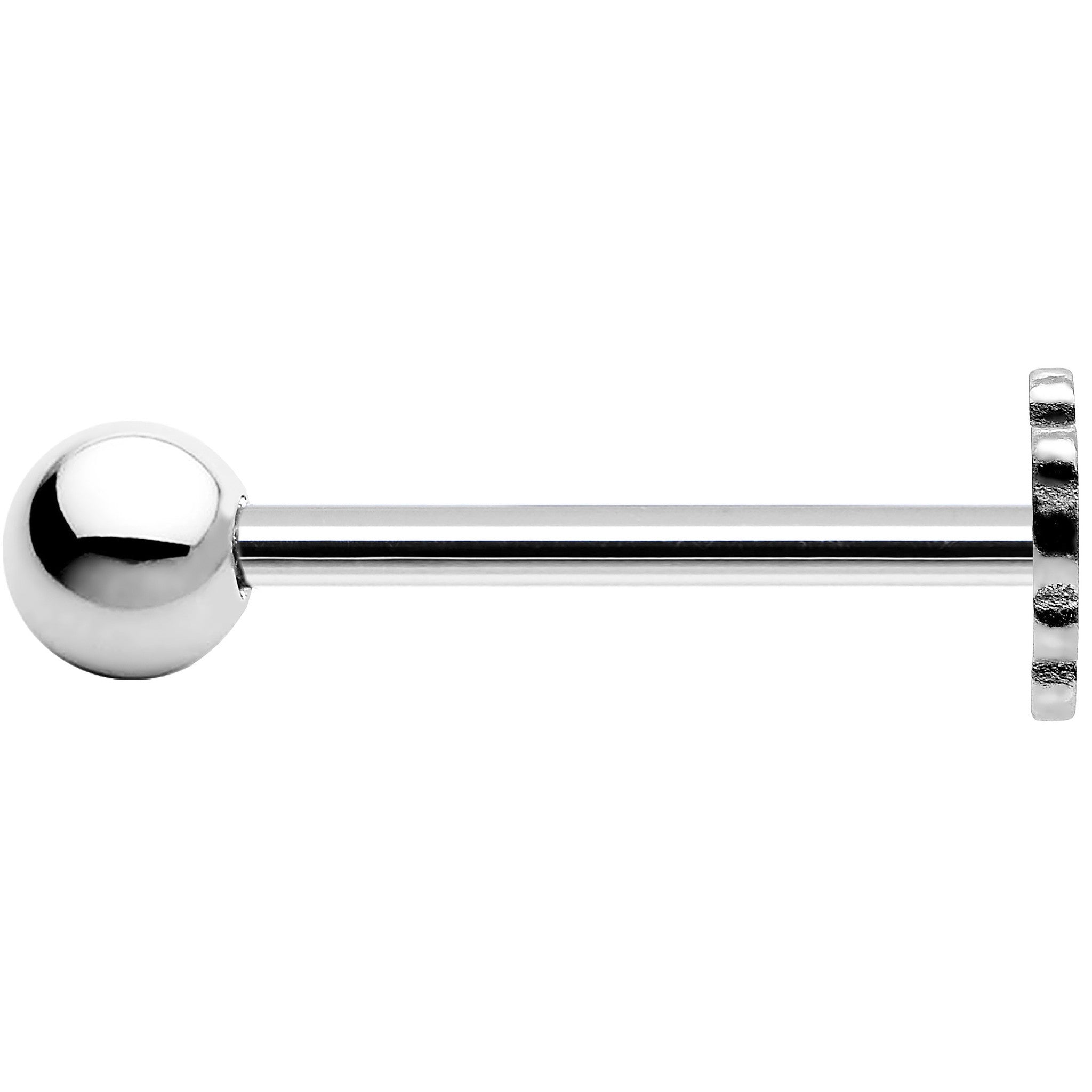 BodyCandy Officially Licensed Jacksonville Jaguars Barbell Tongue Ring — detail close-up