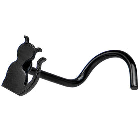 Black Anodized Titanium Kitty Cat Nose Ring