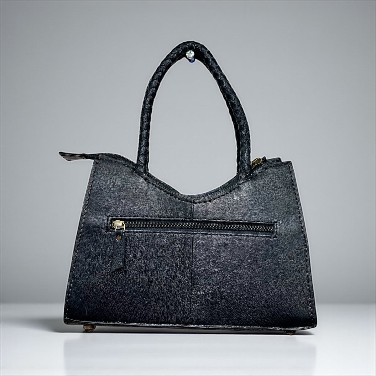 Checkered Tote Crossbody Turquoise