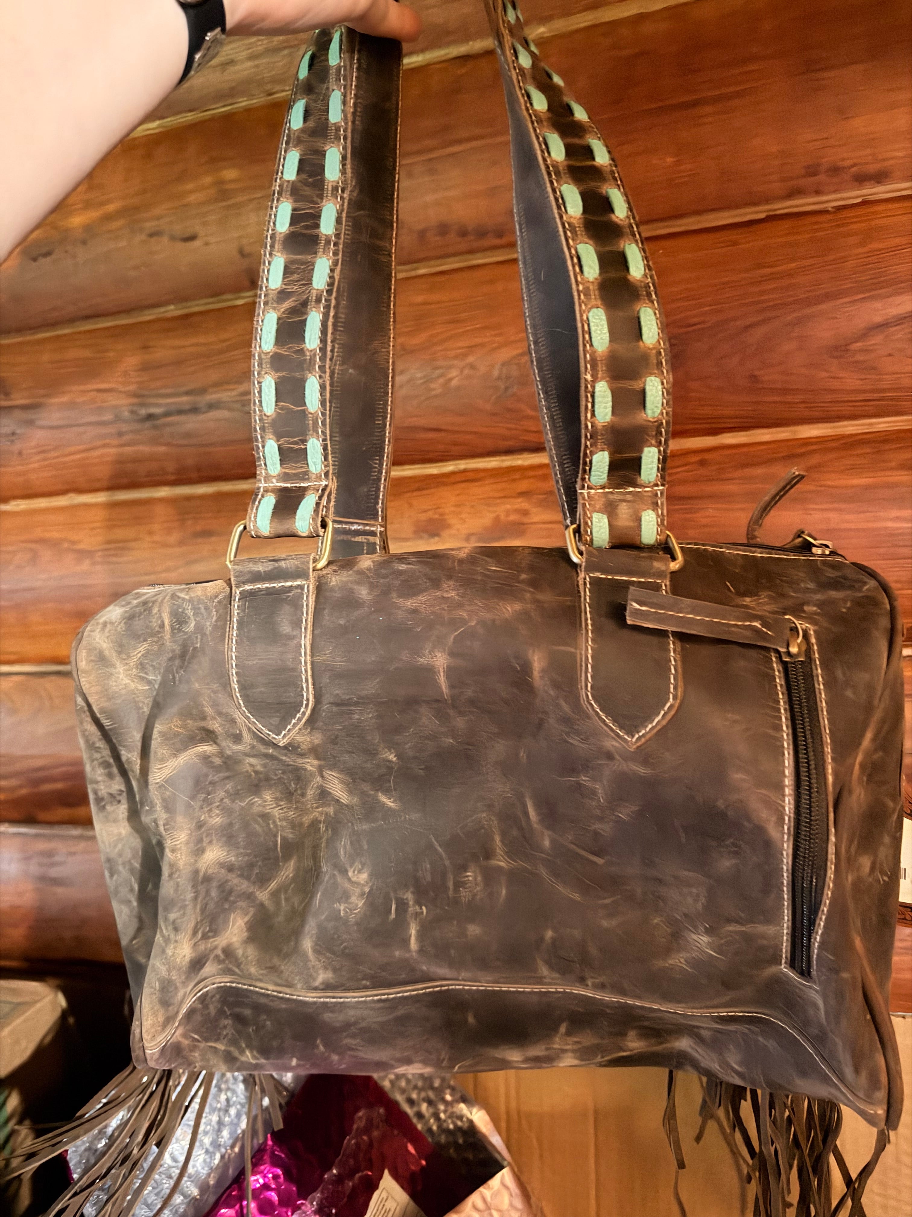 Large Shoulder Bag - Genuine Leather - Conceal Carry