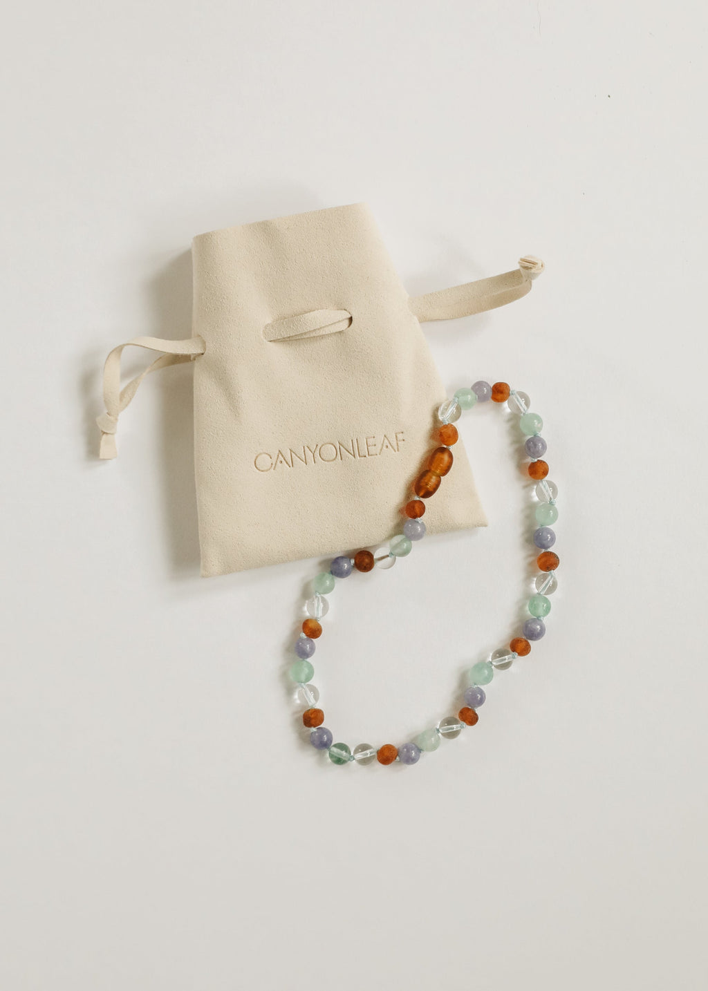 CanyonLeaf Baltic Sea Amber + Natural Gemstone || Anklet or Bracelet — main product shot