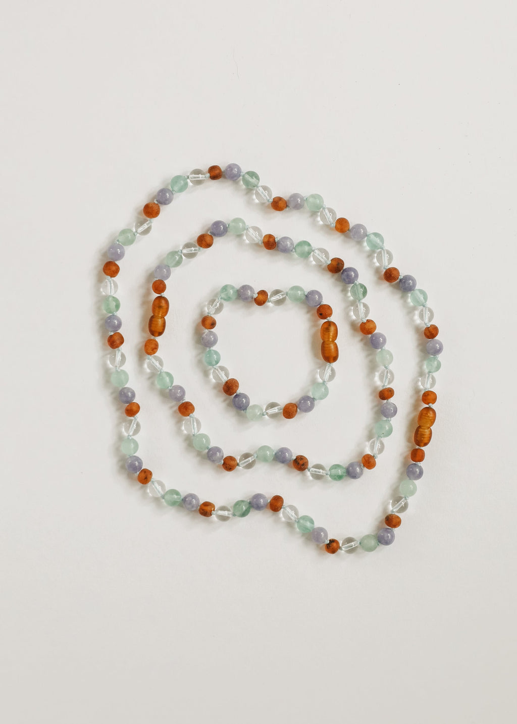 CanyonLeaf Baltic Sea Amber + Natural Gemstone || Beaded Necklace — main product shot