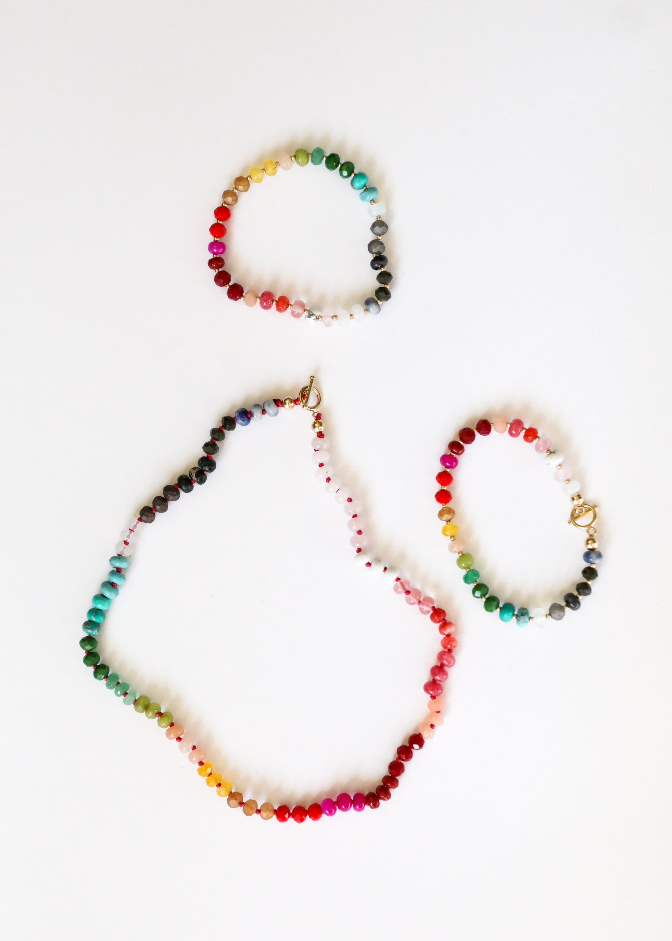 CanyonLeaf Natural Gemstone Bracelet + 14k Gold Filled Toggle : Paradise — lifestyle context