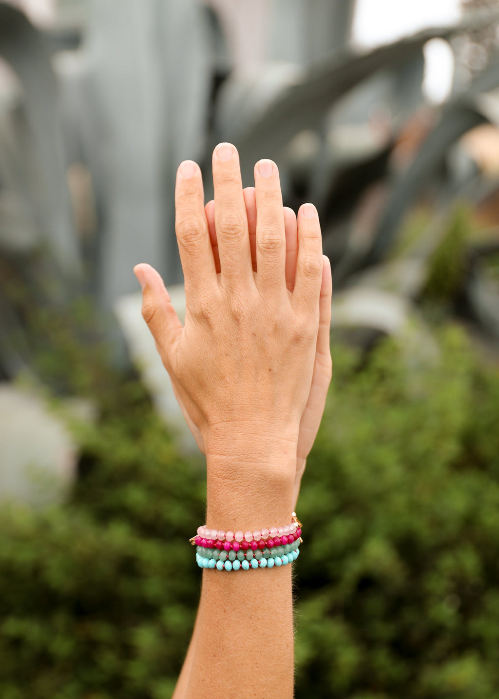 CanyonLeaf Natural Rose Quartz + 14k Gold Filled Toggle || Gemstone Bracelet — detail shot 6